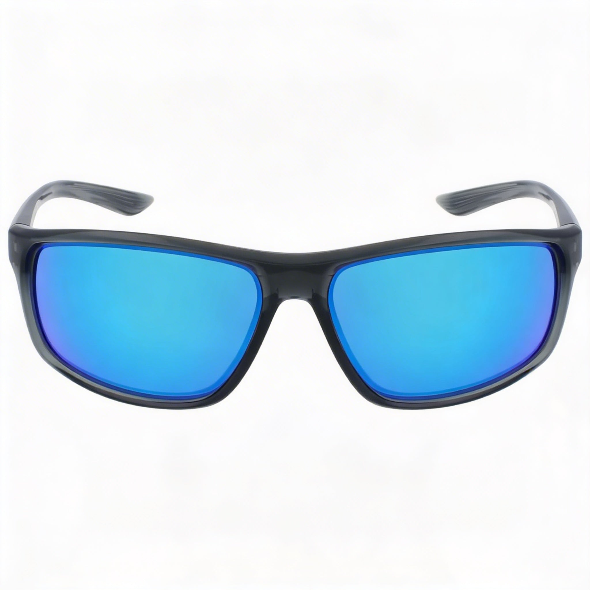Gafas de sol deportivas envolventes Nike Adrenaline Unisex de acetato con protección UV de policarbonato, 66 mm, gris oscuro, espejo gris azulado, Photo 2