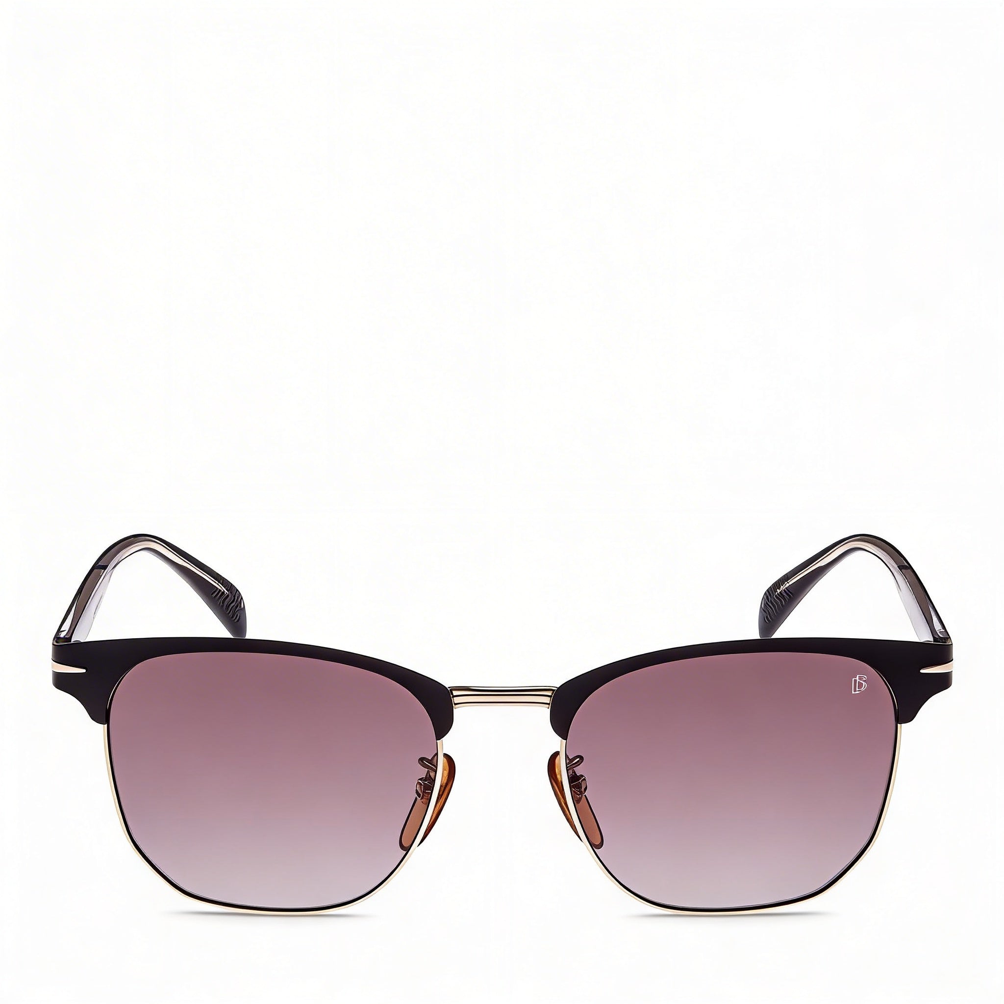 Gafas de sol David Beckham DB 7057/F/S unisex con montura de acero de aleación negro y lentes de policarbonato no polarizadas en negro y dorado de 56 mm., Photo 2