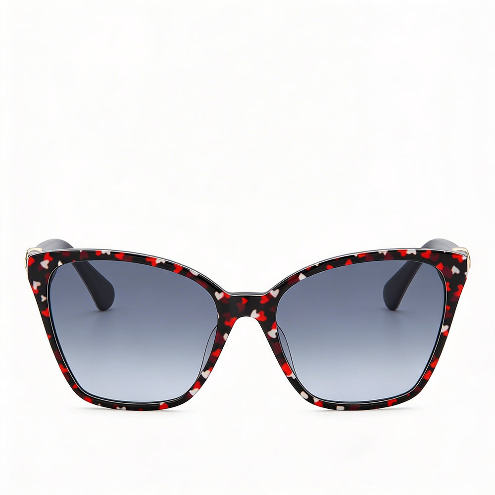 kate spade new york Amiyah/G/S Unisex Cat Eye Plastic Multicolor Sunglasses with Dark Grey Shaded UV Protected Lenses 56mm