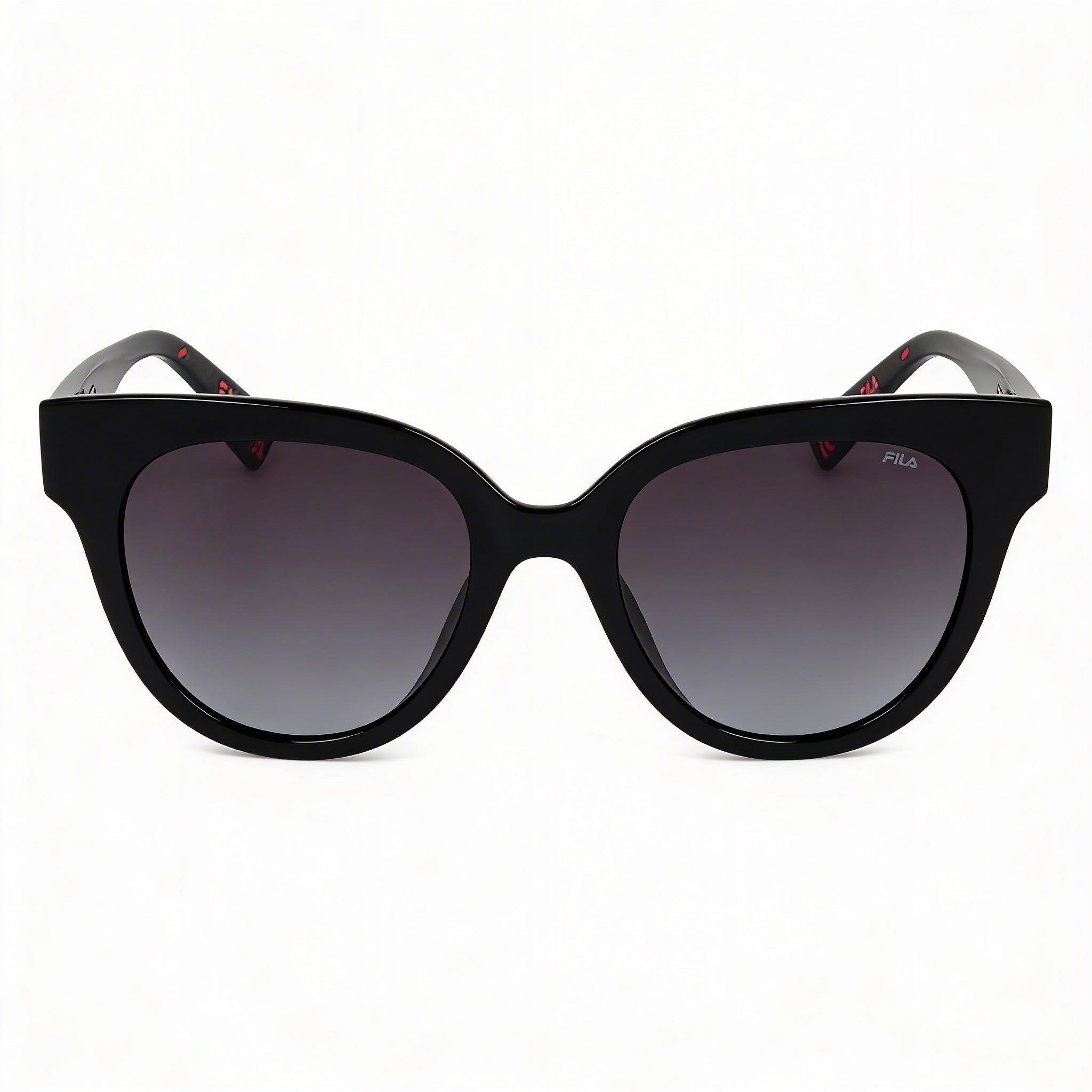 FILA Casual Women's Injected UV Protected Sunglasses, Shiny Black Frame, Smoke Gradient Lenses, 51mm, Photo 2