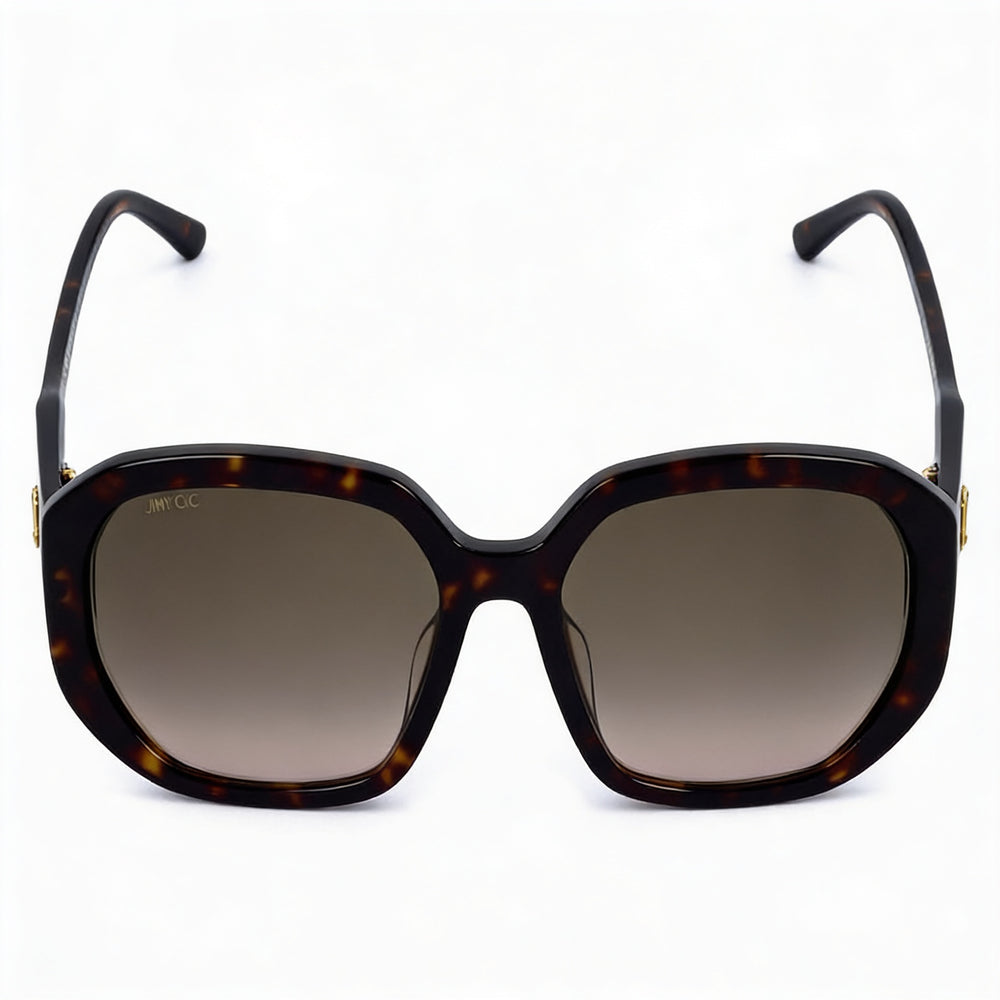 Jimmy Choo Classic Women's Brown Gradient Plastic Frame UV Protection Sunglasses 57mm