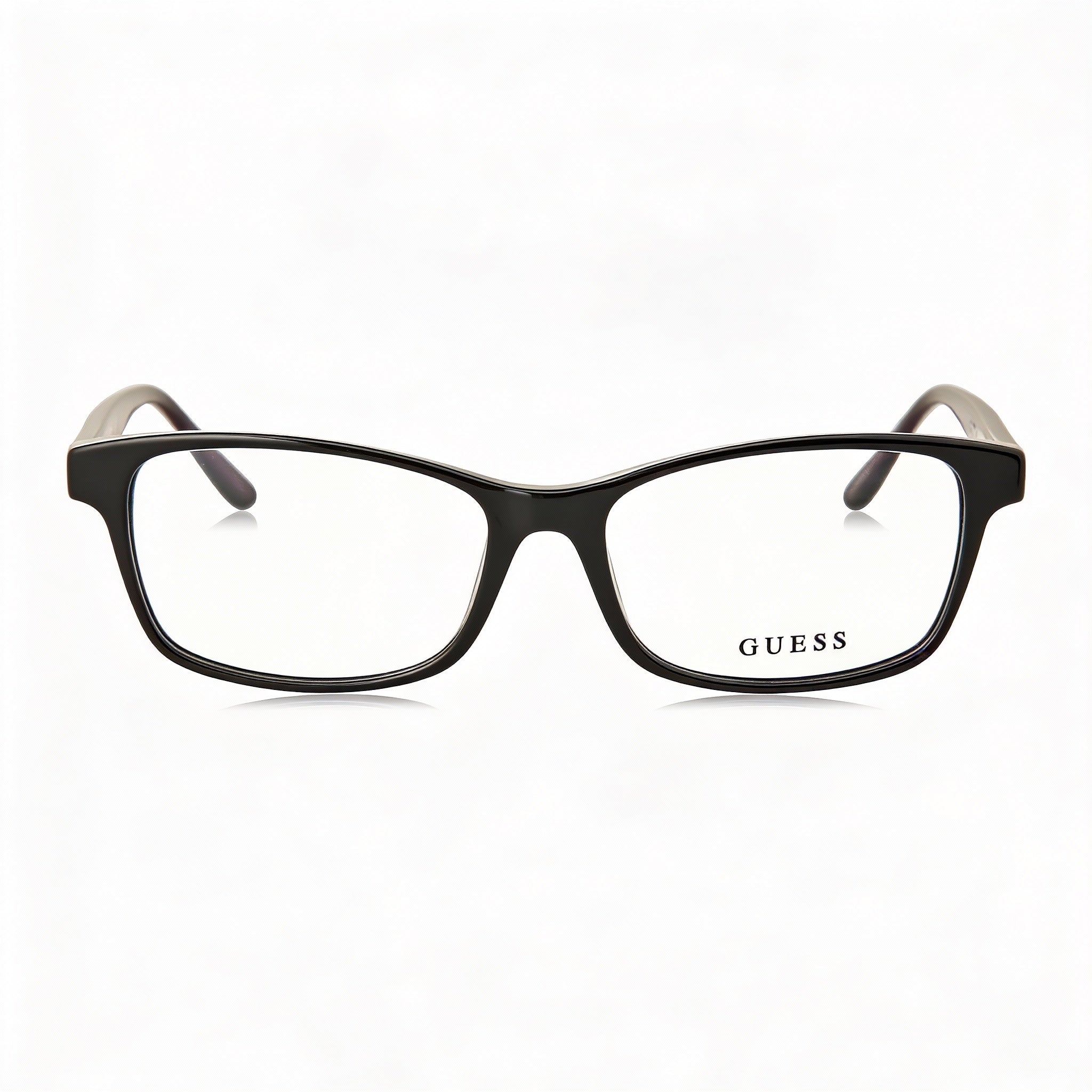 GUESS Gu2874 Women's Shiny Black Animal Monocolor Plastic Rectangular Full Rim Non-Polarized Eyeglasses 53mm, Photo 2