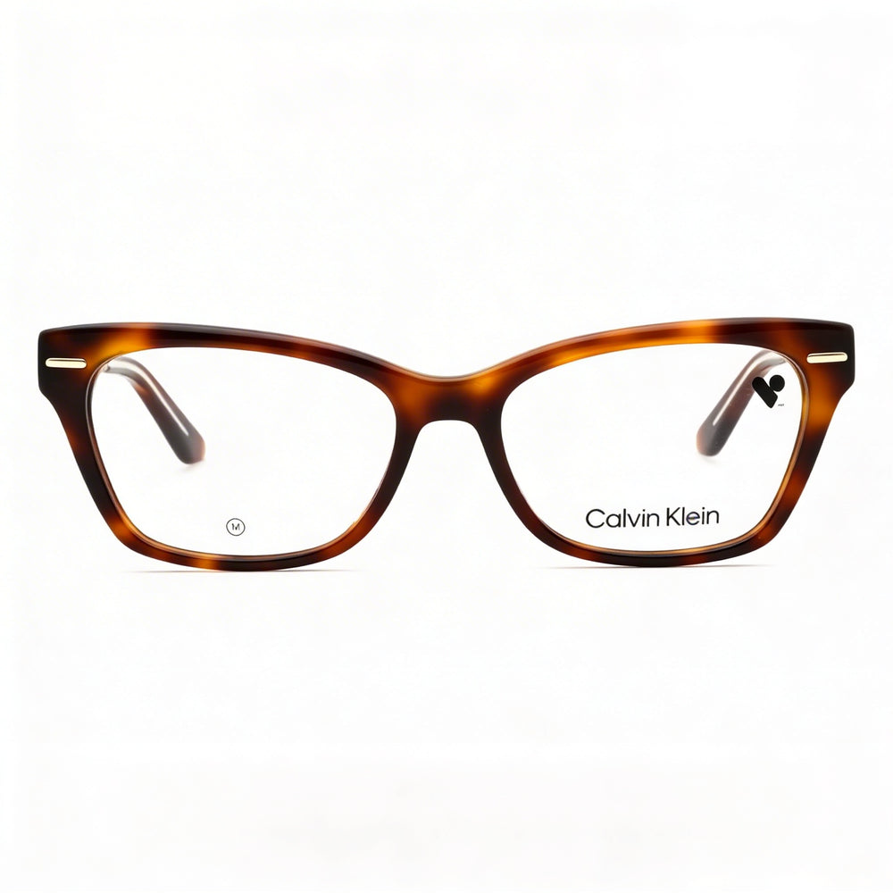 Gafas de sol unisex Calvin Klein Ck23512 con montura de metal, lentes color Habana y ancho de lente de 52 mm.