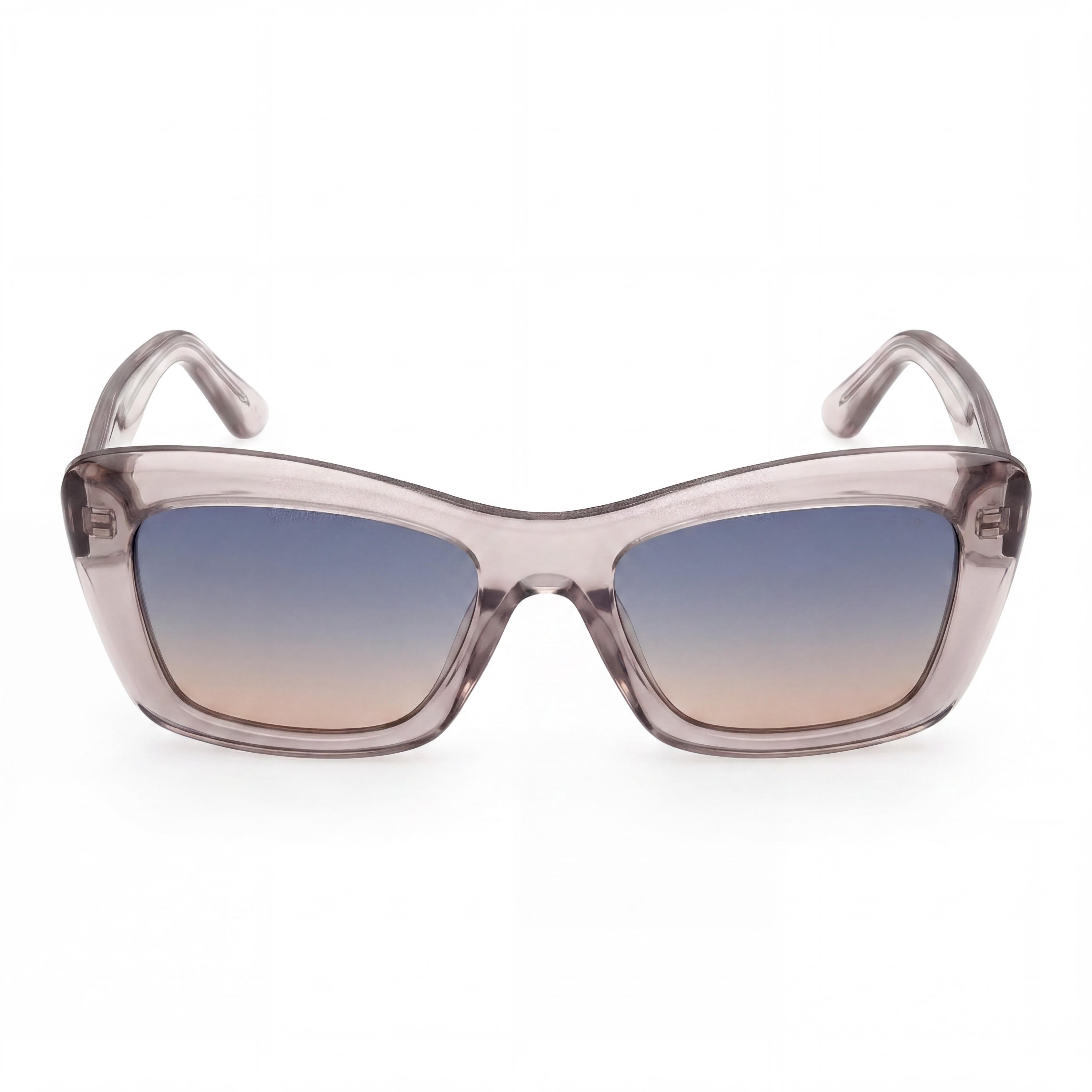GUESS Women's Gu00195 Grey Havana Injected Sunglasses, Blue Pink Shaded Lenses, UV Protection 52mm, Photo 2