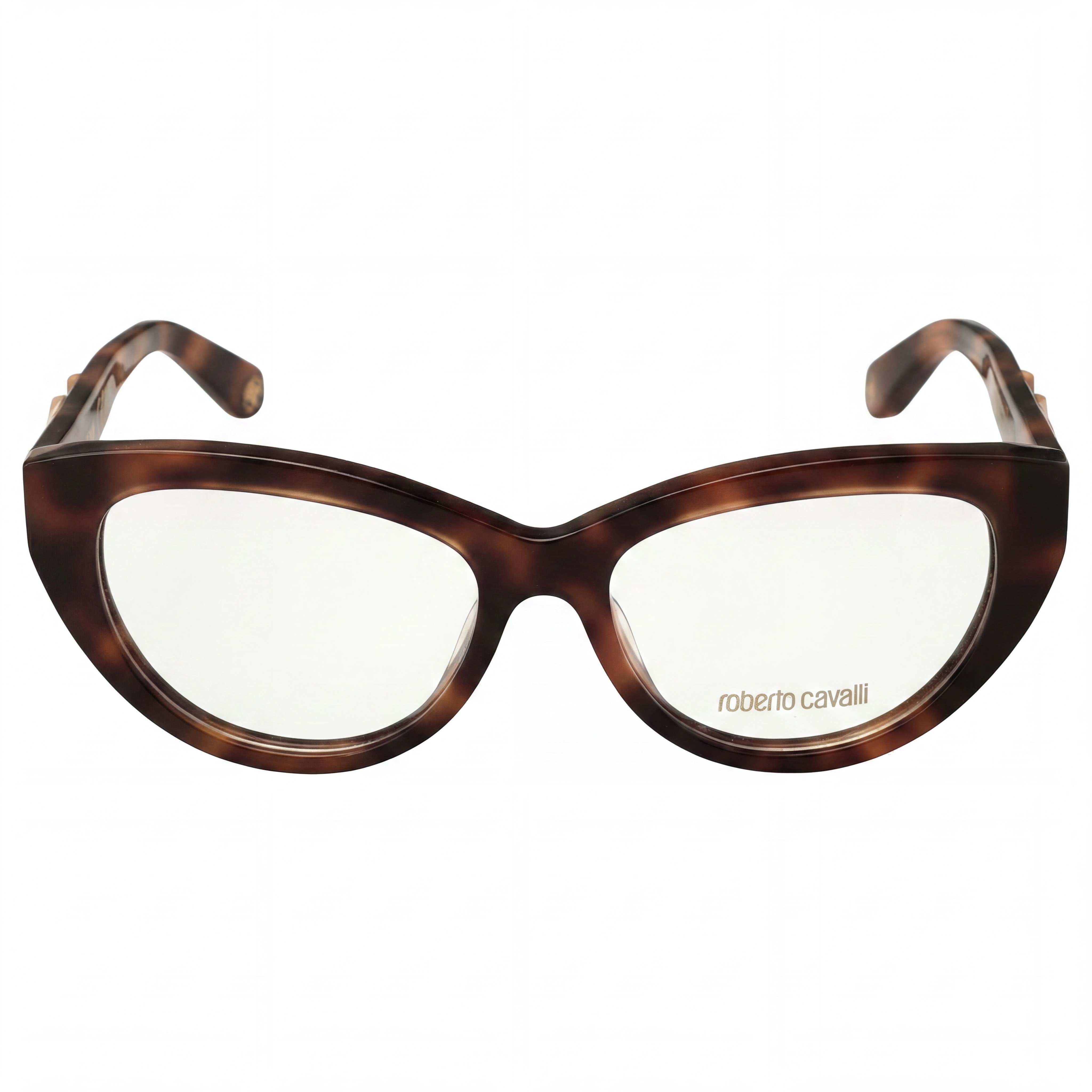 ROBERTO CAVALLI Casual Women's View Glasses, Acetate Frame, Vintage Havana, Clear Lens, 50mm Lens, Photo 2