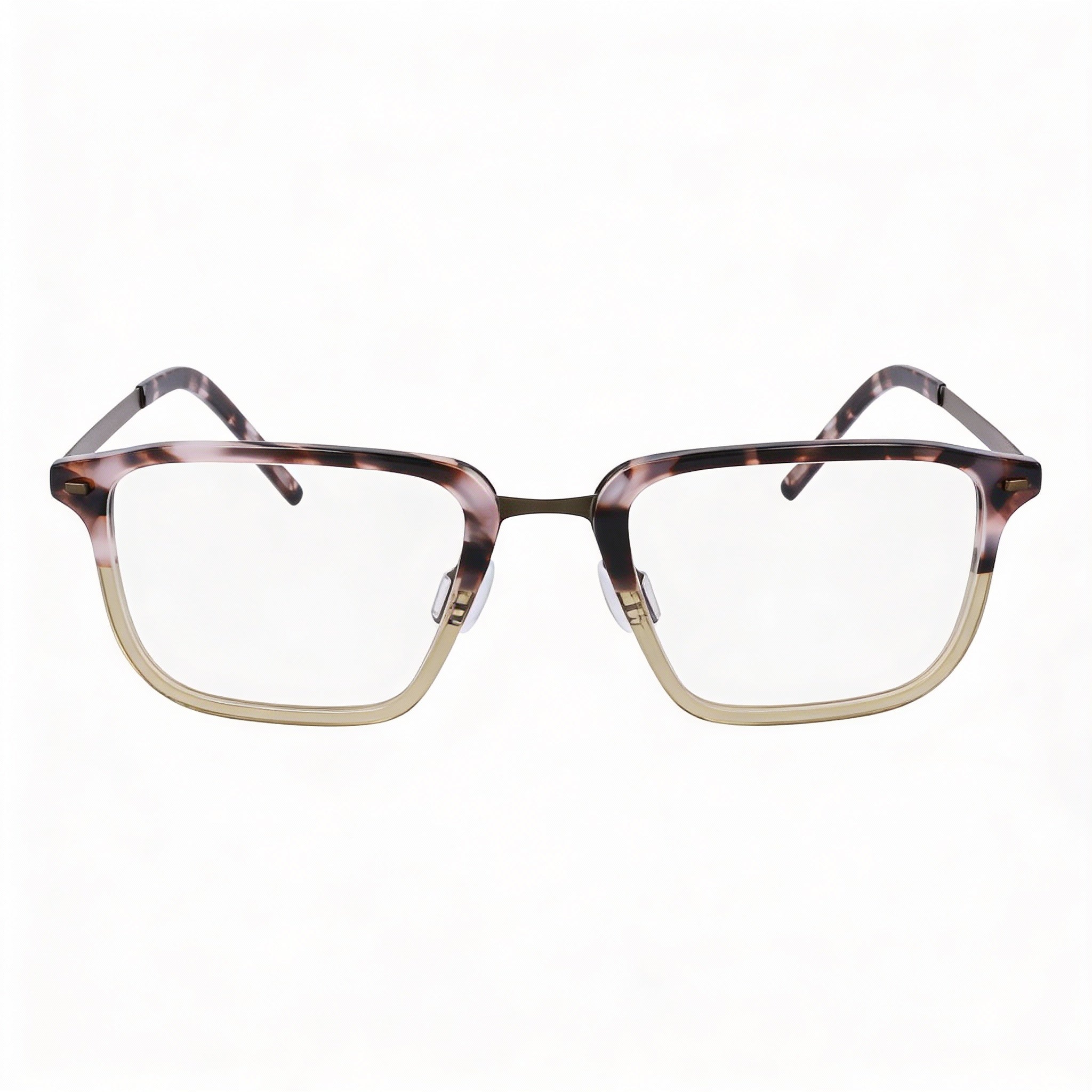 Flexon B2037 Women's Metal Eyewear, Shiny Grey Tortoise Frame, 55mm Lens Width, Photo 2