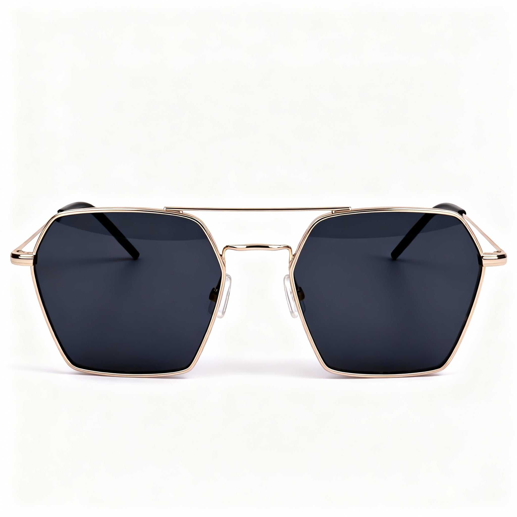 Hugo Boss Casual Women's Stainless Steel Gold Decor Rose Gold Frame Sunglasses with Rose Gold Non-Polarized UV Lenses 54-18-140