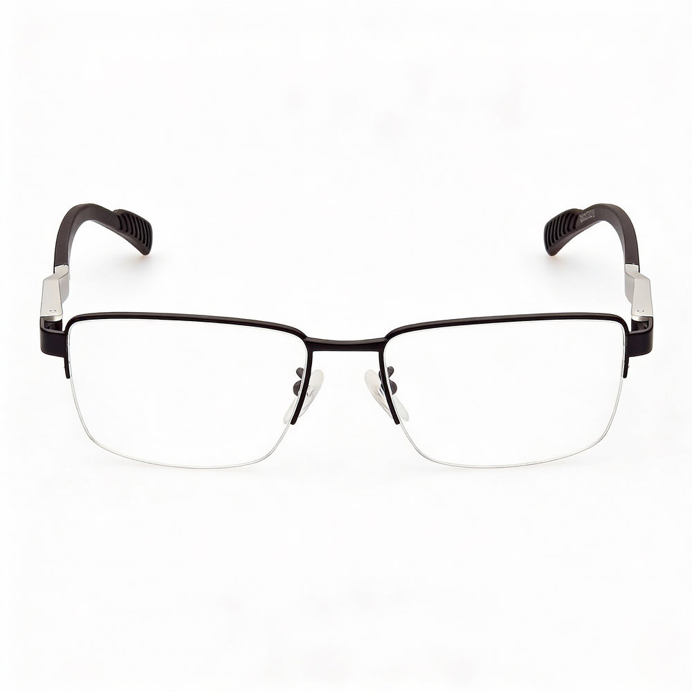 adidas Casual Men's Prescription Ready Eyeglasses with Matte Black Metal Frames – Lens Width 55mm, Bridge 17mm, Temple Length 140mm