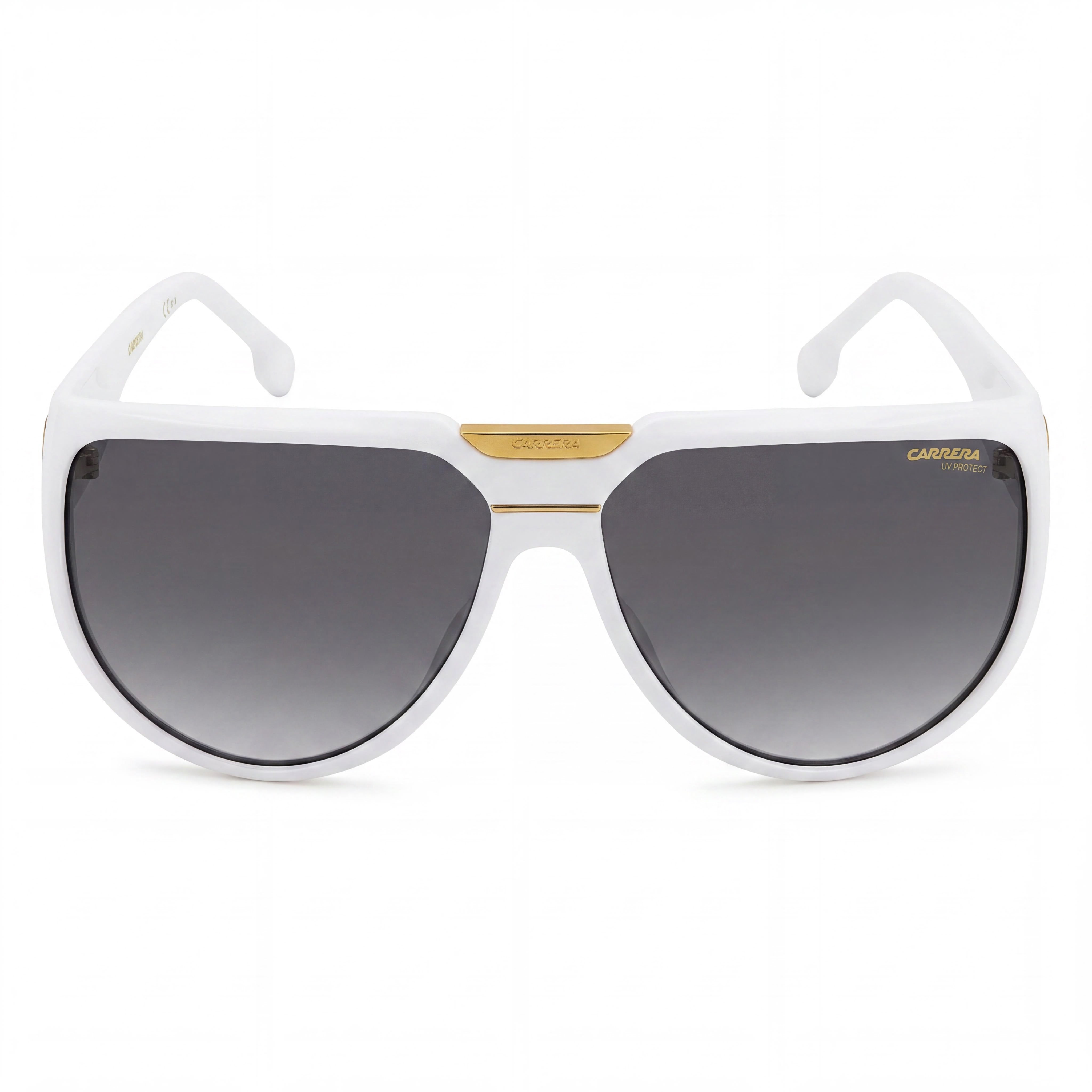 Carrera Contemporary Unisex White Grey Shaded Injection Propionate Gradient Sunglasses with UV Protection 62mm, Photo 2
