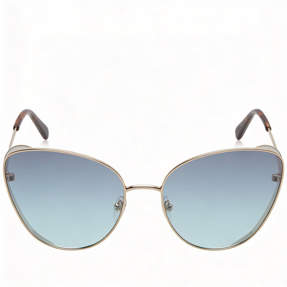 Emilio Pucci Modern Unisex Sunglasses, featuring a 32B Metal Frame and Non-Polarized Polycarbonate Lenses, Size 61mm