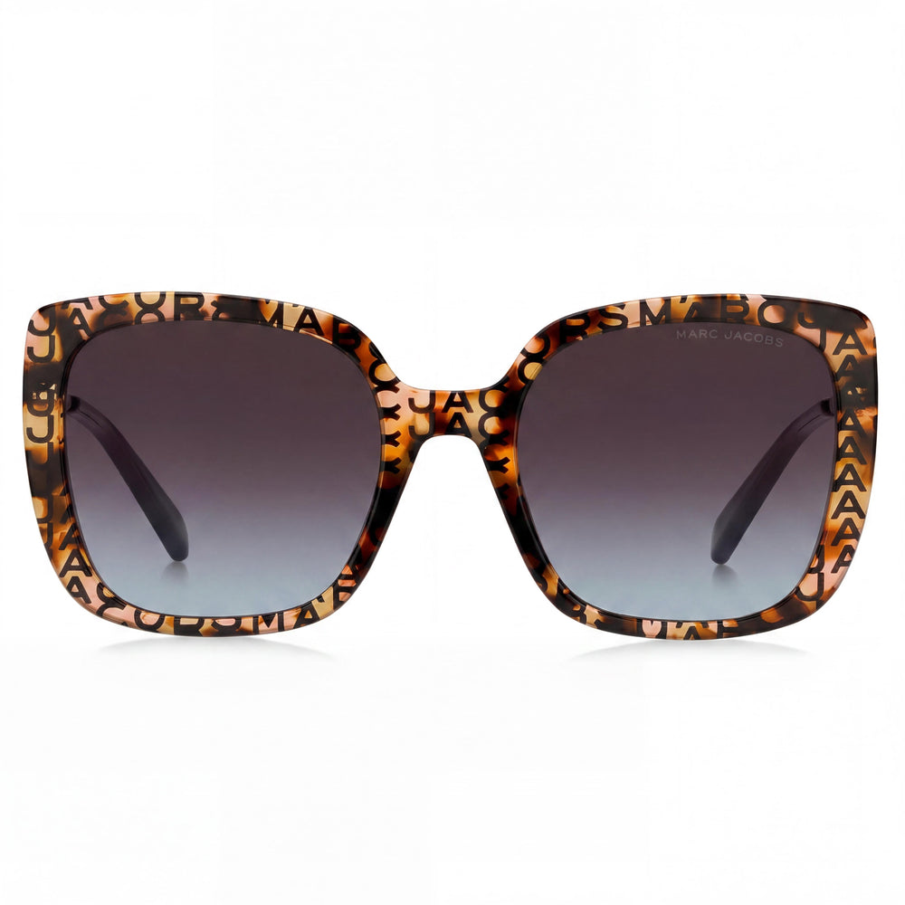 Marc Jacobs Classic Women's Havana Plastic Brown Turquoise 100% UV Protection Non-Polarized Sunglasses 55mm