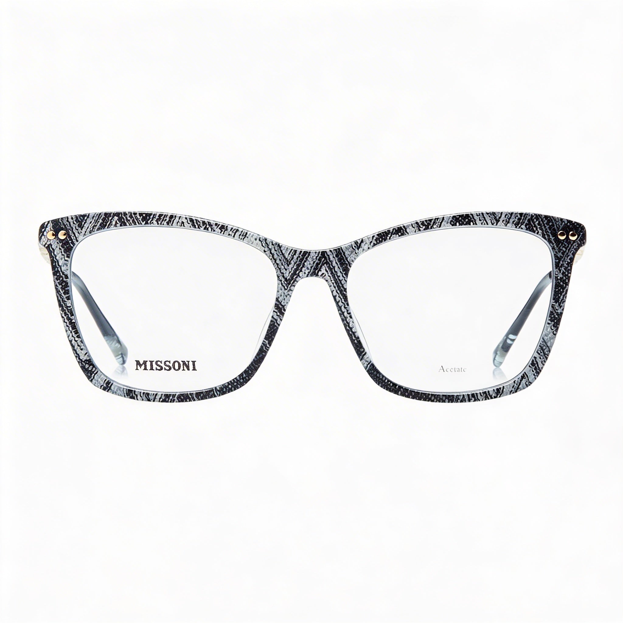 Missoni Modern Women's Acetate Non-polarised Eyewear White Black Pattern Frame 53mm, Photo 1