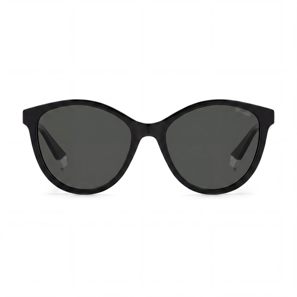 Gafas de sol Polaroid Eyewear Pld 4133/S/X para mujer, de policarbonato negro, con protección UV, grises, rectangulares, 55-18-145