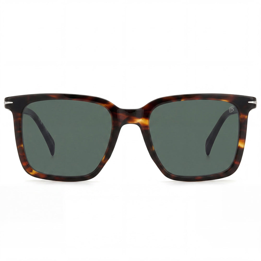 David Beckham Db 1130/S Unisex Green Mirror Acetate Frame Brown Horn Non-Polarized UV Lenses 53mm