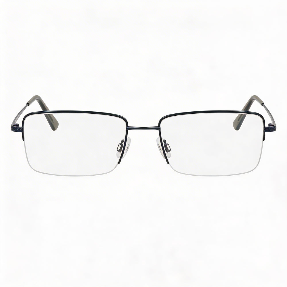 Gafas de hombre Flexon H6073 con montura azul marino satinado y lentes compuestas multicolor 2-18-150