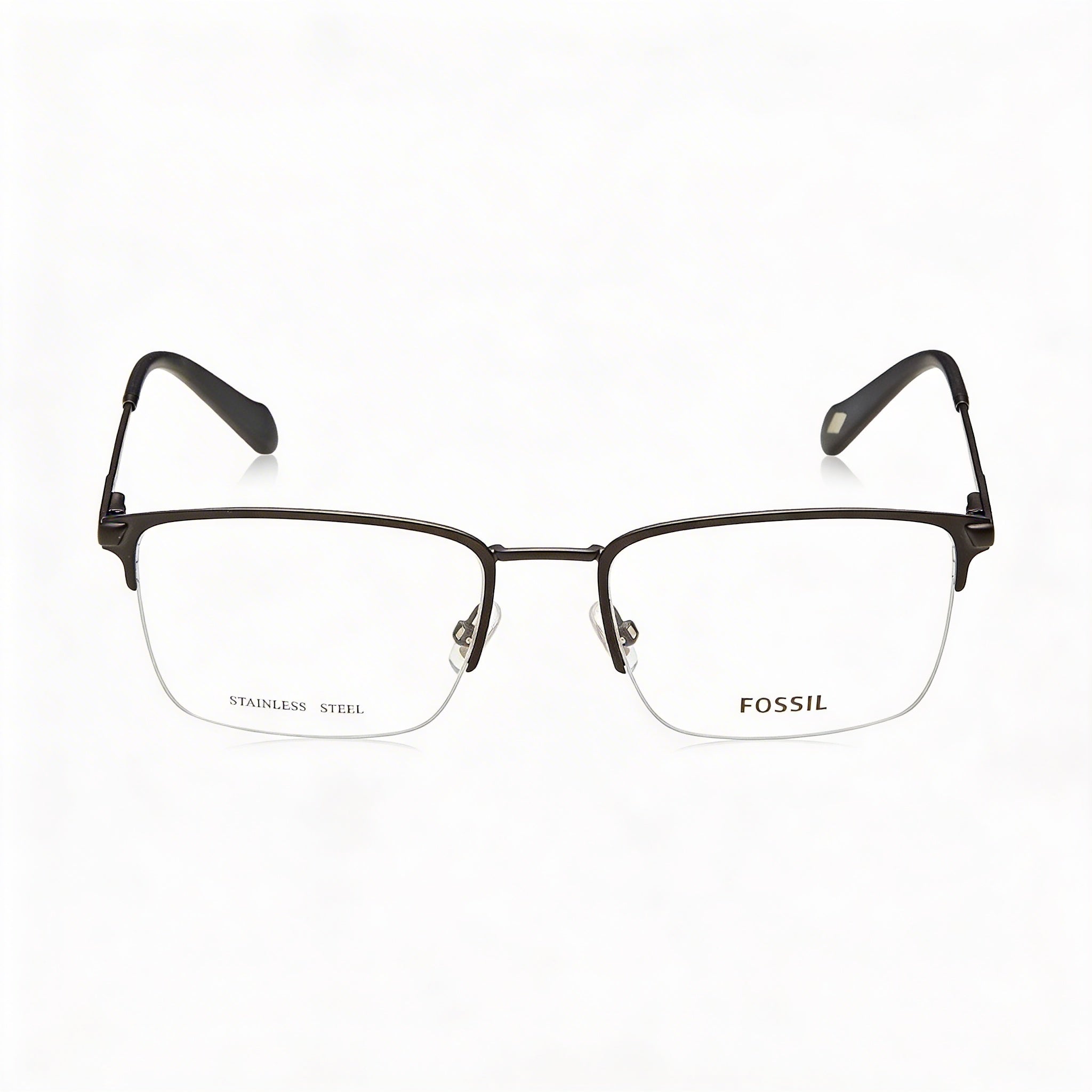 Gafas Fossil Fos 7147 para hombre, de acero aleado negro mate, no polarizadas, de 55 mm, Photo 2