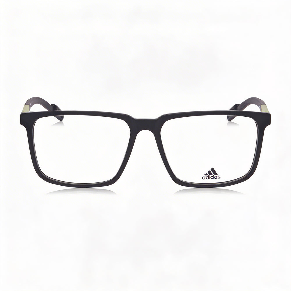 Adidas geometric Matte Black Pantographed Plastic Unisex Eyeglasses 53mm