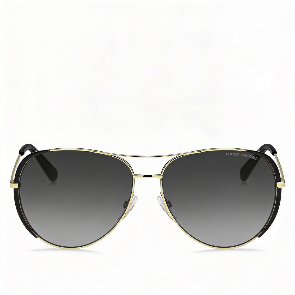 Gafas de sol Marc Jacobs Modern Collection para mujer, con montura de metal dorado y negro, protección UV y lentes de 59 mm de ancho.