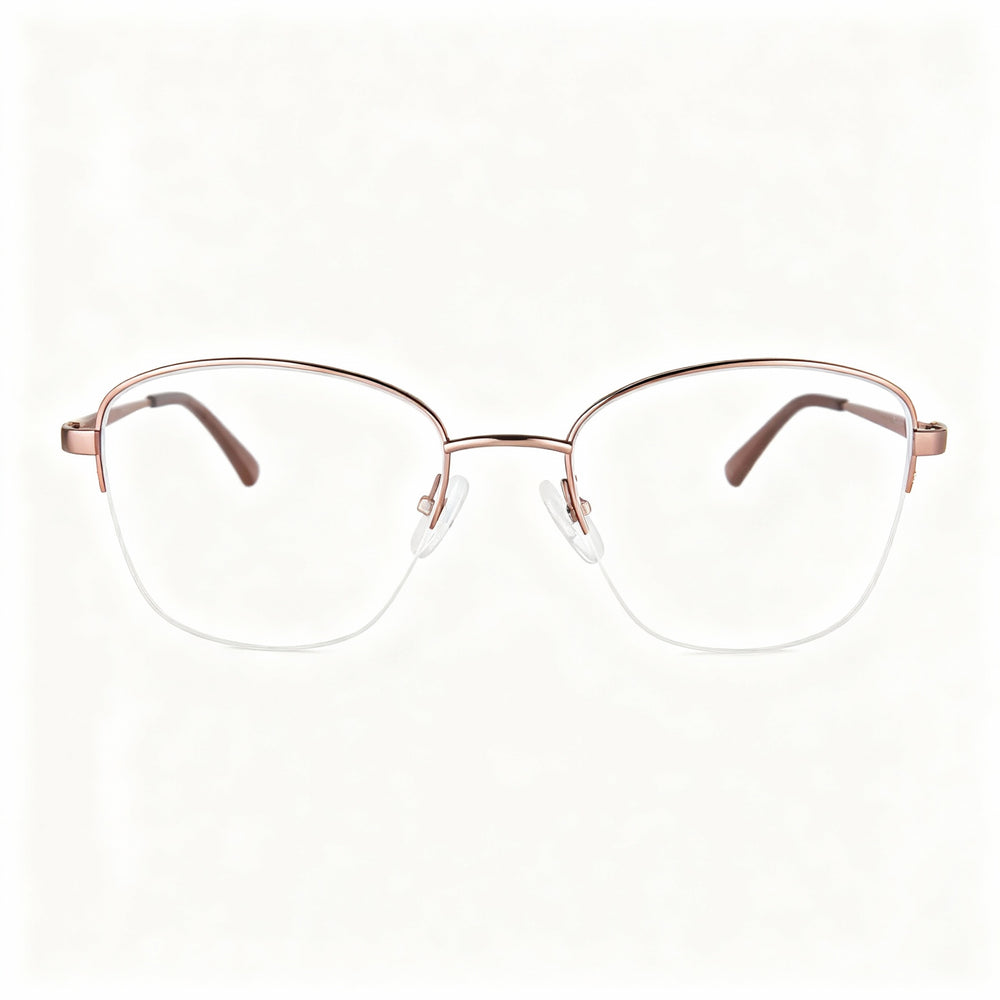 Gafas Adensco Ad 252 para hombre, montura metálica burdeos, lentes de policarbonato transparentes polarizadas, 53-17-140