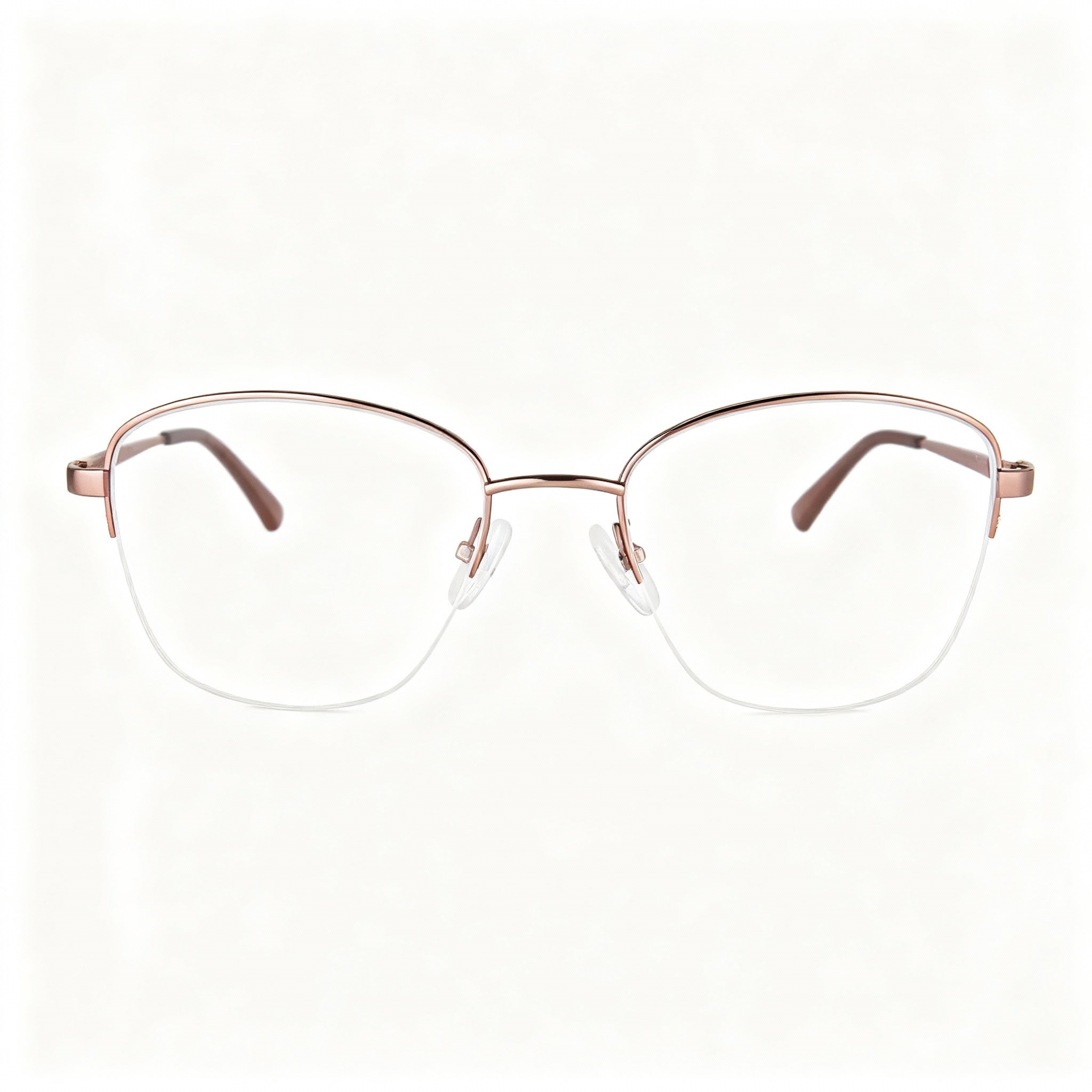 Adensco Ad 252 Men's Burgundy Metal Frame Polarized Clear Polycarbonate Lenses Optical Eyeglasses 53-17-140