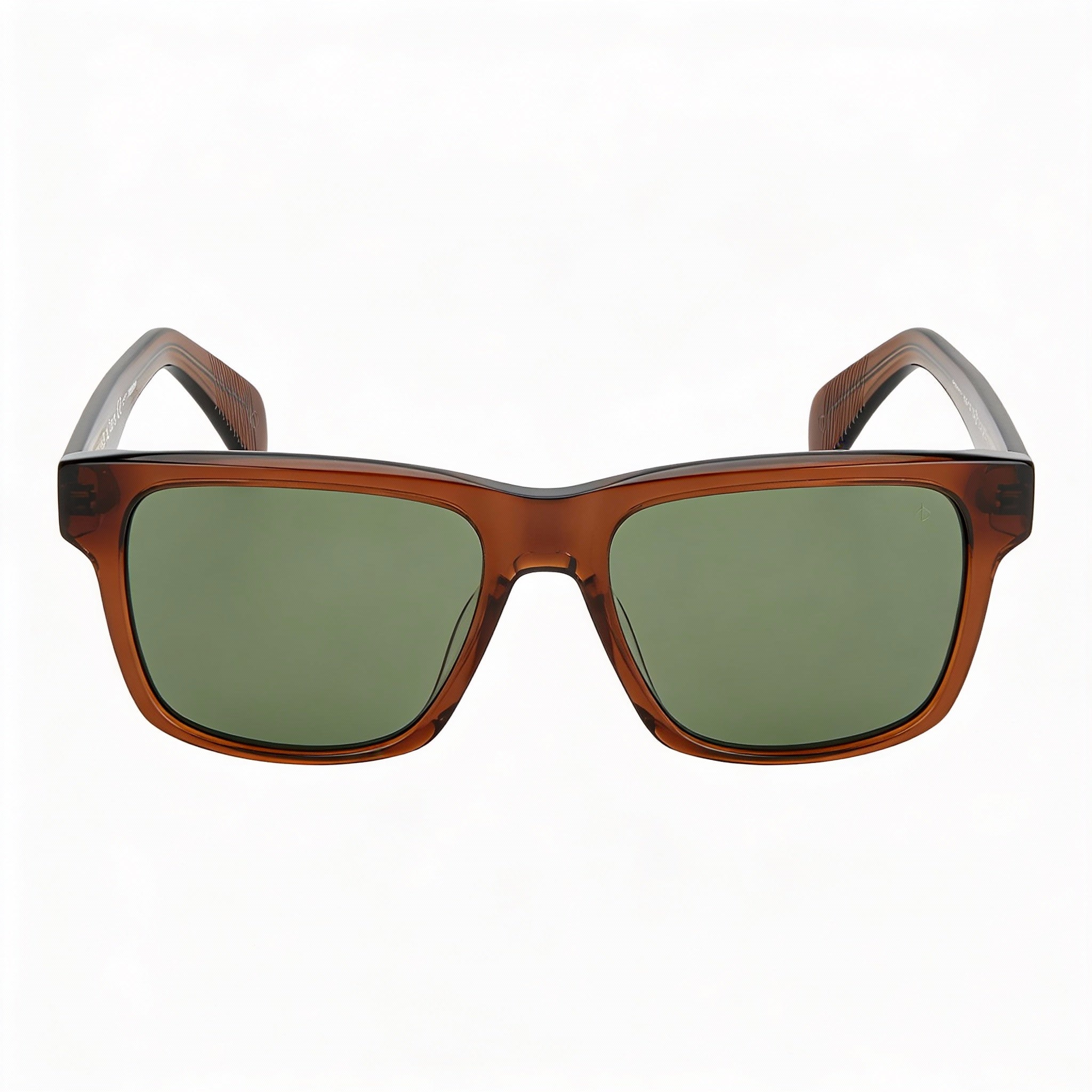 rag & bone Modern Men's Transparent Brown Acetate Non-Polarized Green Lens 54mm, Photo 2