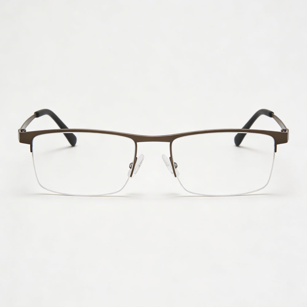 Chesterfield Ch 113xl Men's Brown Metal Frame Eyewear with Clear Lenses, Size 55-19-150