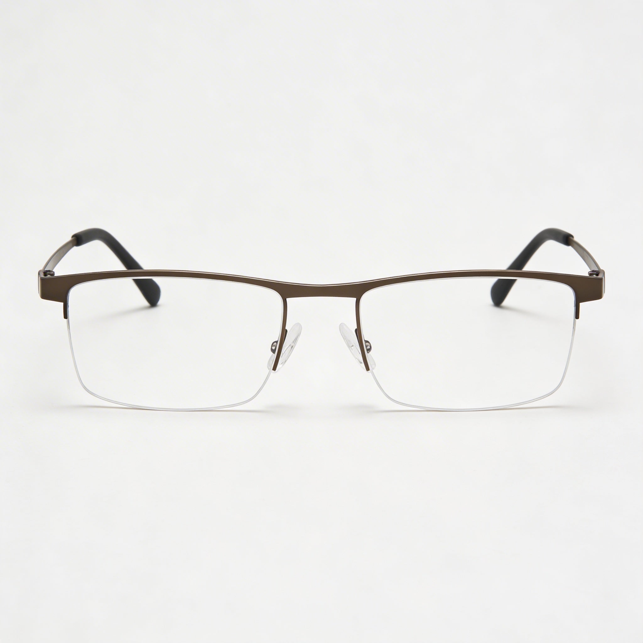 Gafas Chesterfield Ch 113xl para hombre con montura metálica marrón y lentes transparentes, tamaño 55-19-150, Photo 2