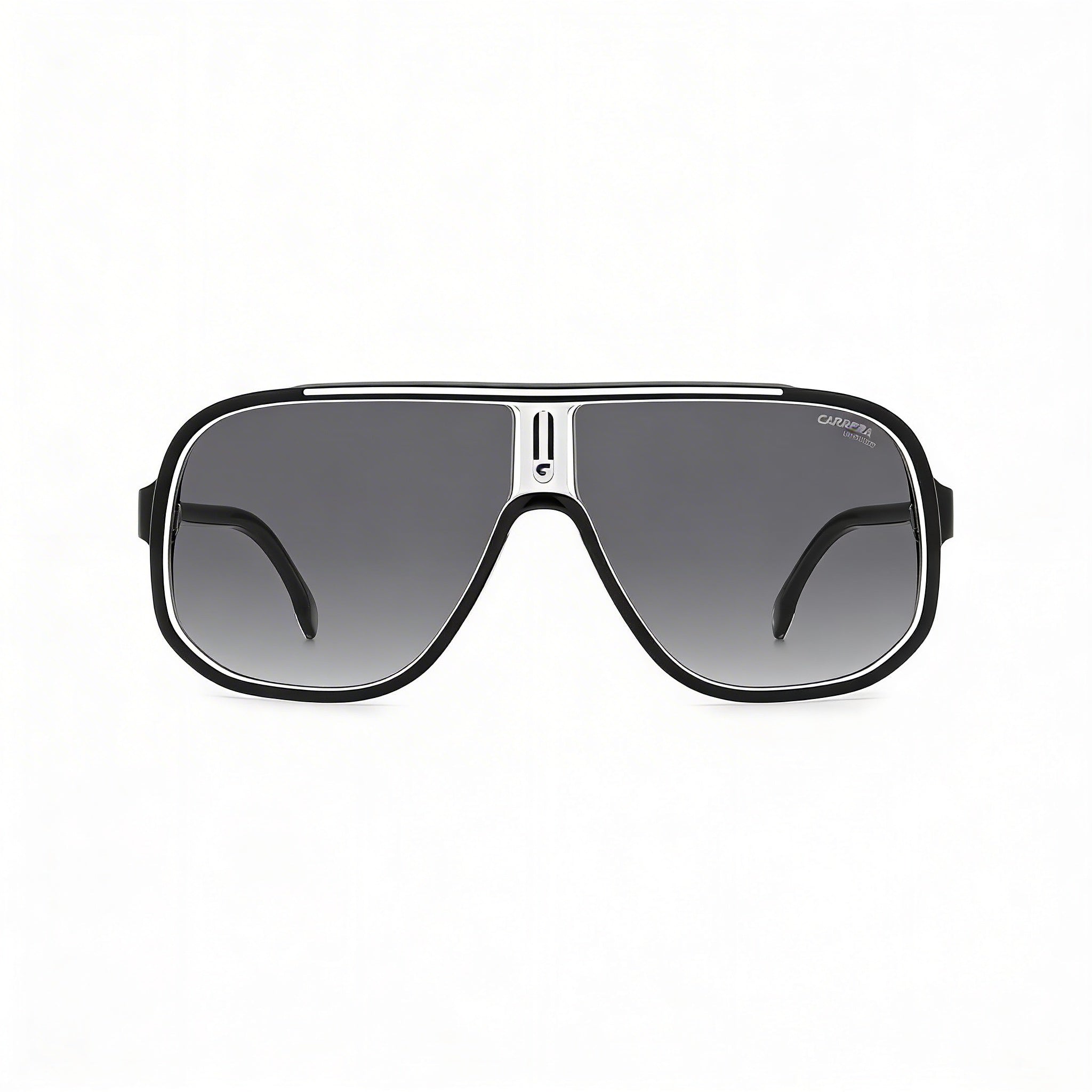 Gafas de sol Carrera modernas unisex con montura y lentes de poliamida en blanco y negro, con protección UV y no polarizadas, 63mm, Photo 2