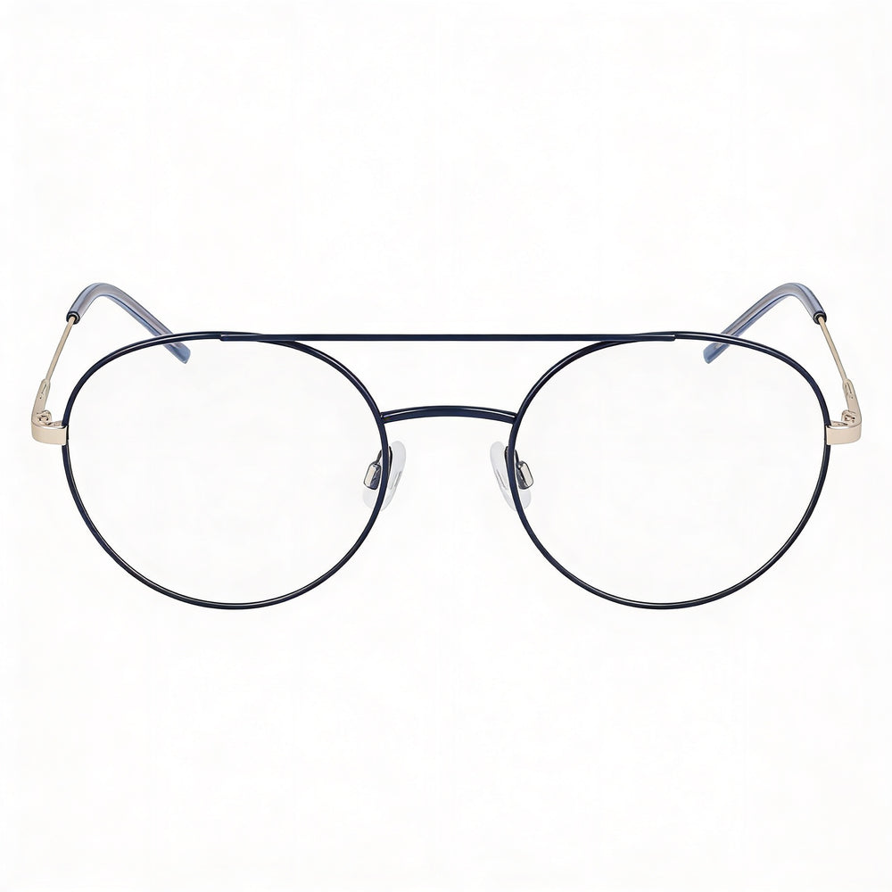 DKNY Modern Women's Sunglasses with Navy Gold Alloy Steel Frame and Navy Gold Polycarbonate Lenses, 51mm