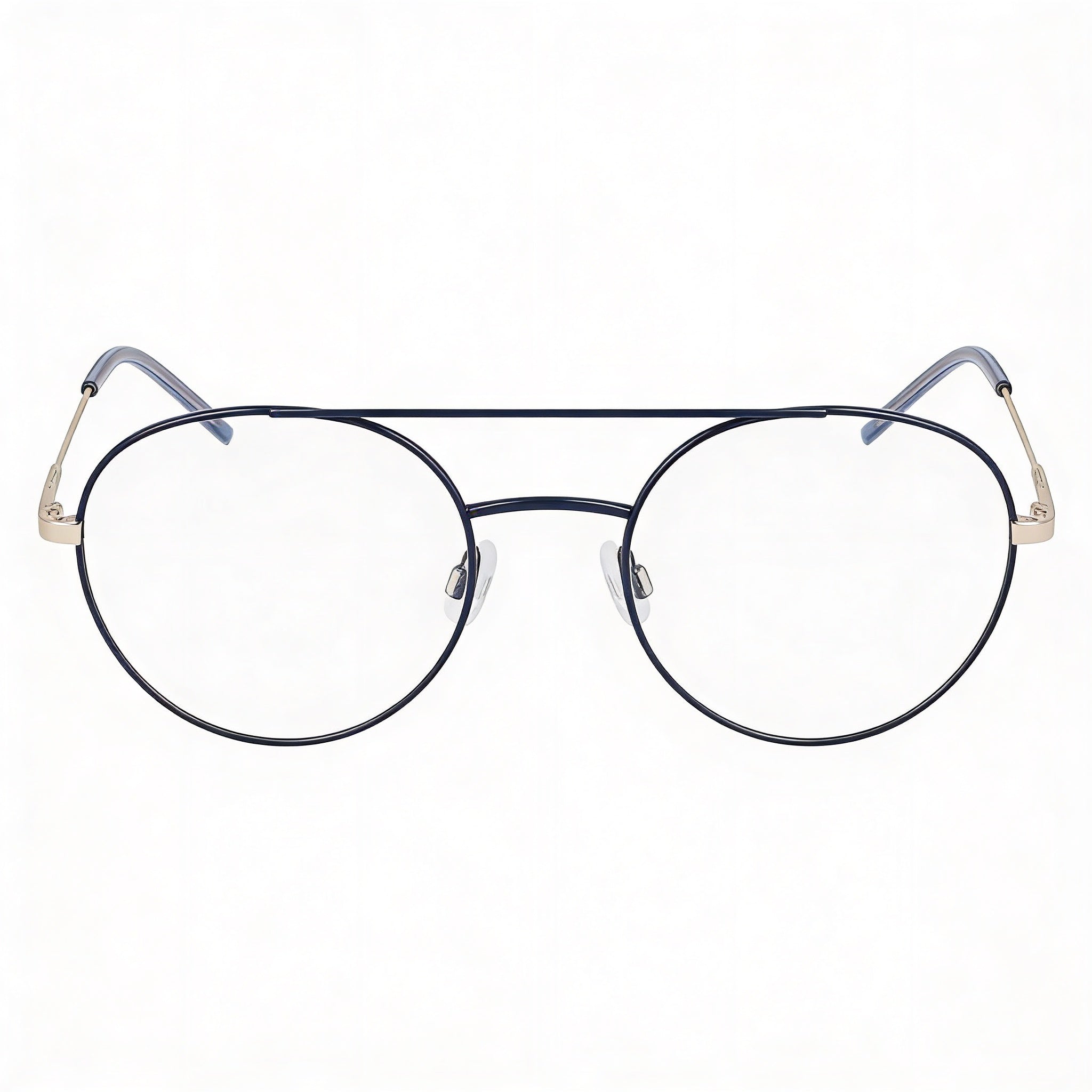 Gafas de sol modernas DKNY para mujer con montura de acero de aleación en dorado azul marino y lentes de policarbonato en dorado azul marino, 51 mm, Photo 2