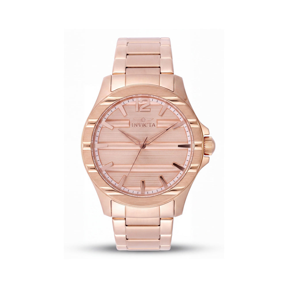 Invicta Speedway 50332 Reloj de cuarzo unisex con caja de acero inoxidable, esfera de oro rosa, 43 mm