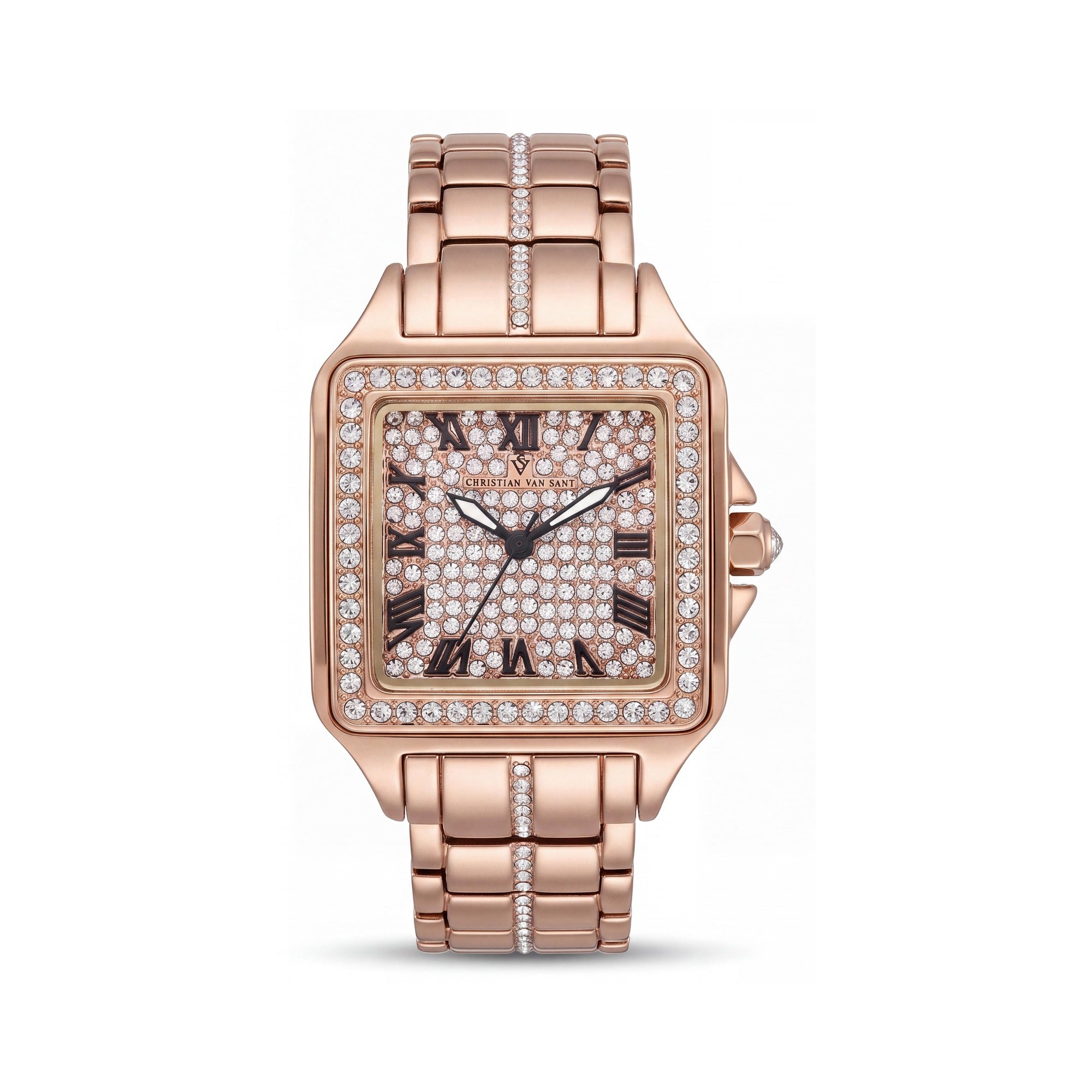 Christian Van Sant CV4622 Splendeur Reloj de cuarzo resistente al agua para mujer con esfera de oro rosa, temporizador y regla de cálculo, caja de 41mm, Photo 1