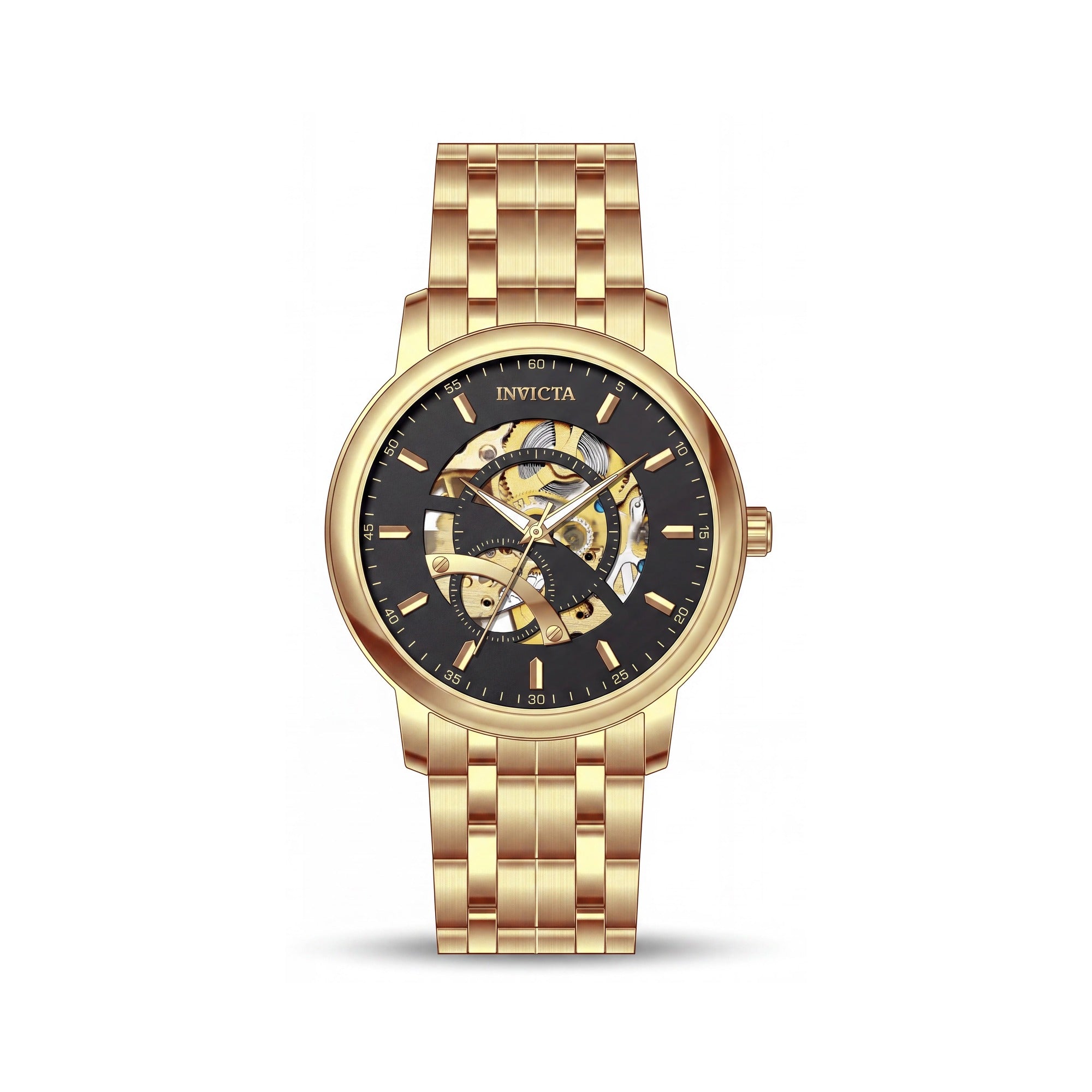 Invicta Objet D Art 69121 Reloj automático unisex de acero inoxidable dorado con esfera negra, 42 mm, Photo 1