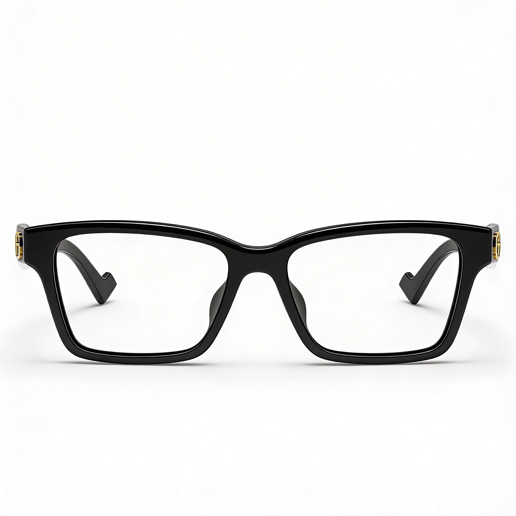 Gucci GG1476OK Women's Rectangular Plastic Eyeglasses Black Gold 55mm, Photo 2
