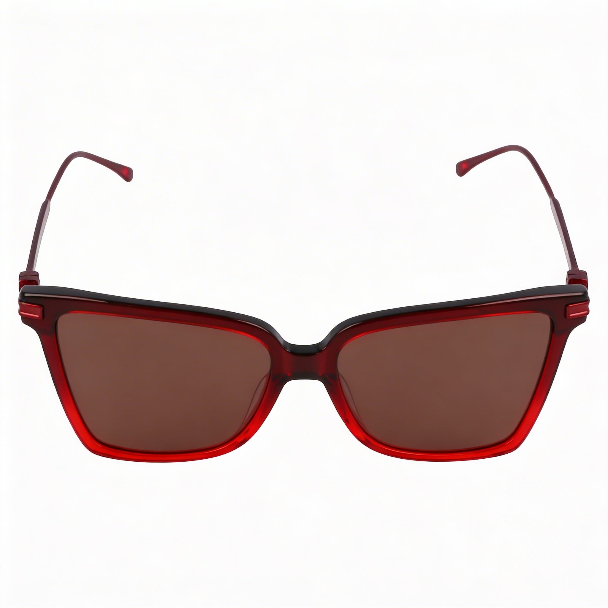 Ferragamo Sf2036s Unisex Butterfly Acetate Frame Sunglasses Gradient Transparent Dark Red 56mm, Photo 2