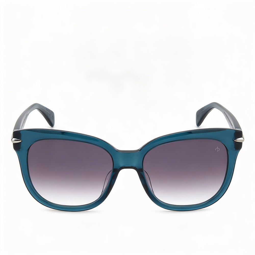 Rag & Bone Casual Women's Green Acetate Frame Sunglasses with Grey Doubleshade Polycarbonate Lenses 55-18-145