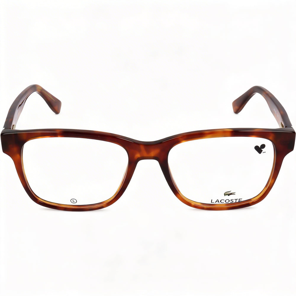 Gafas de sol Lacoste con montura de metal moderna para hombre y mujer en Havana Blonde, ancho de lente 54 mm