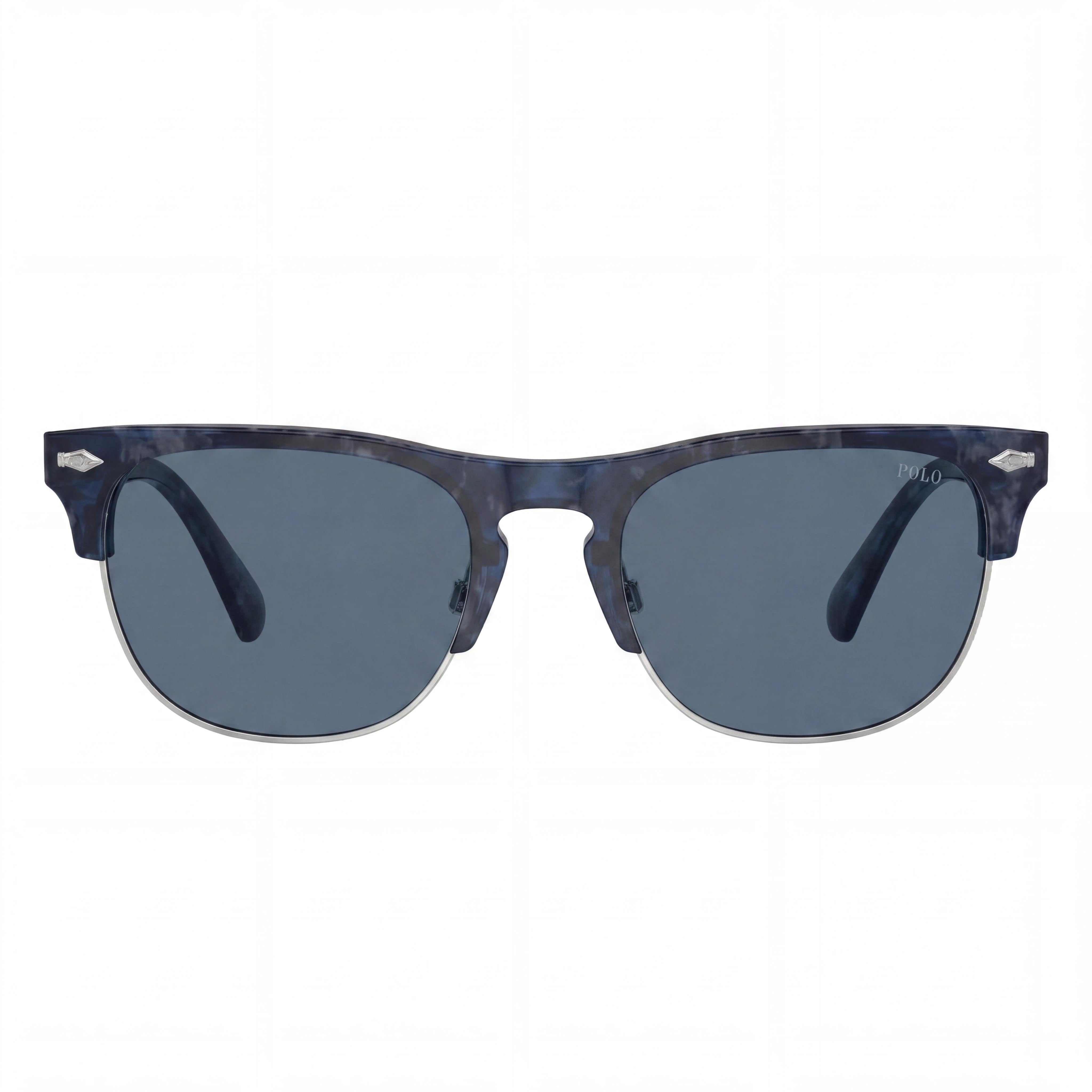 POLO RALPH LAUREN Ph4213 Gafas de sol de plástico azul brillante Habana para mujer con lentes azul oscuro, protección UV, 54 mm, Photo 2