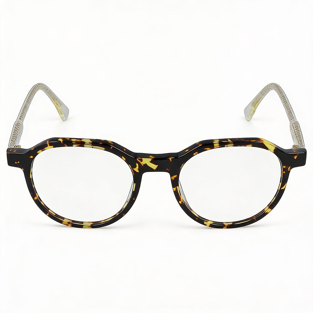 Gafas ópticas modernas unisex Lacoste, con montura de plástico inyectado Havana y lente de 49 mm de ancho