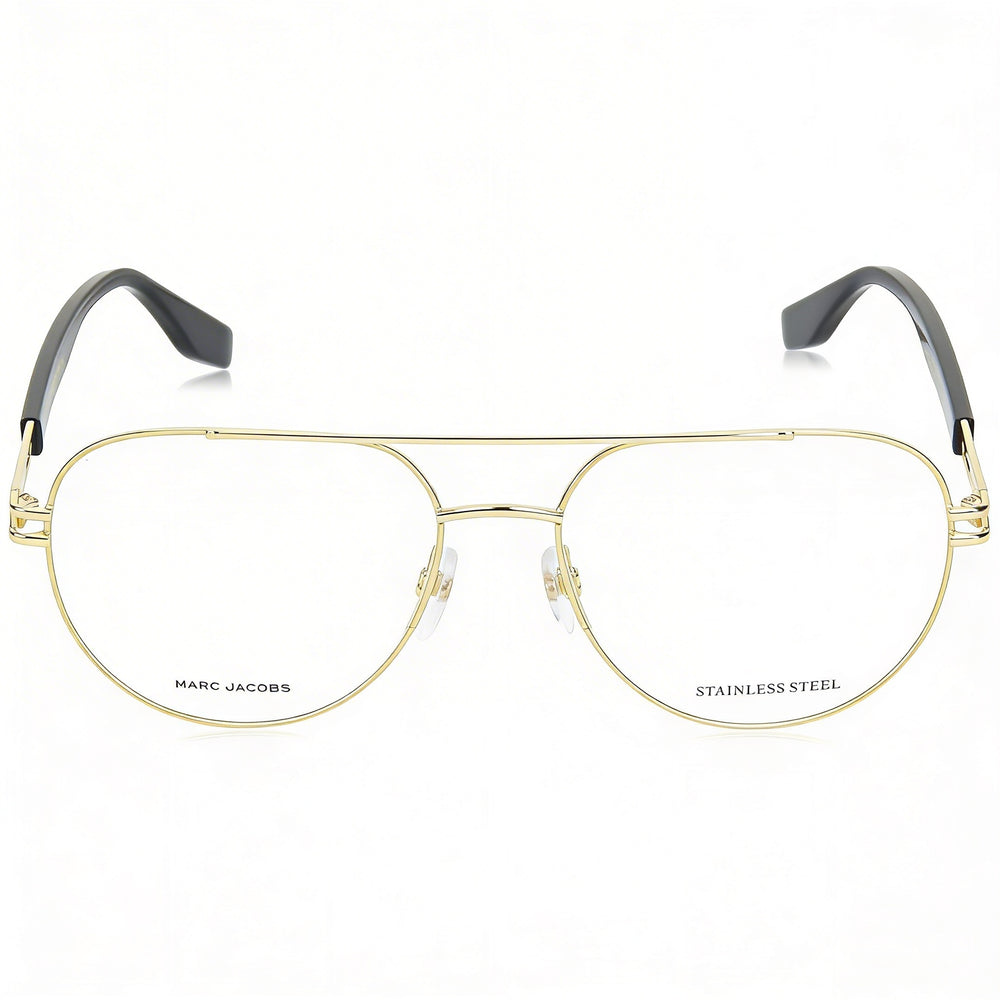 Montura óptica casual para hombre Marc Jacobs Marc 676 de aleación de acero dorado con lentes de policarbonato sin polarizar de 58 mm