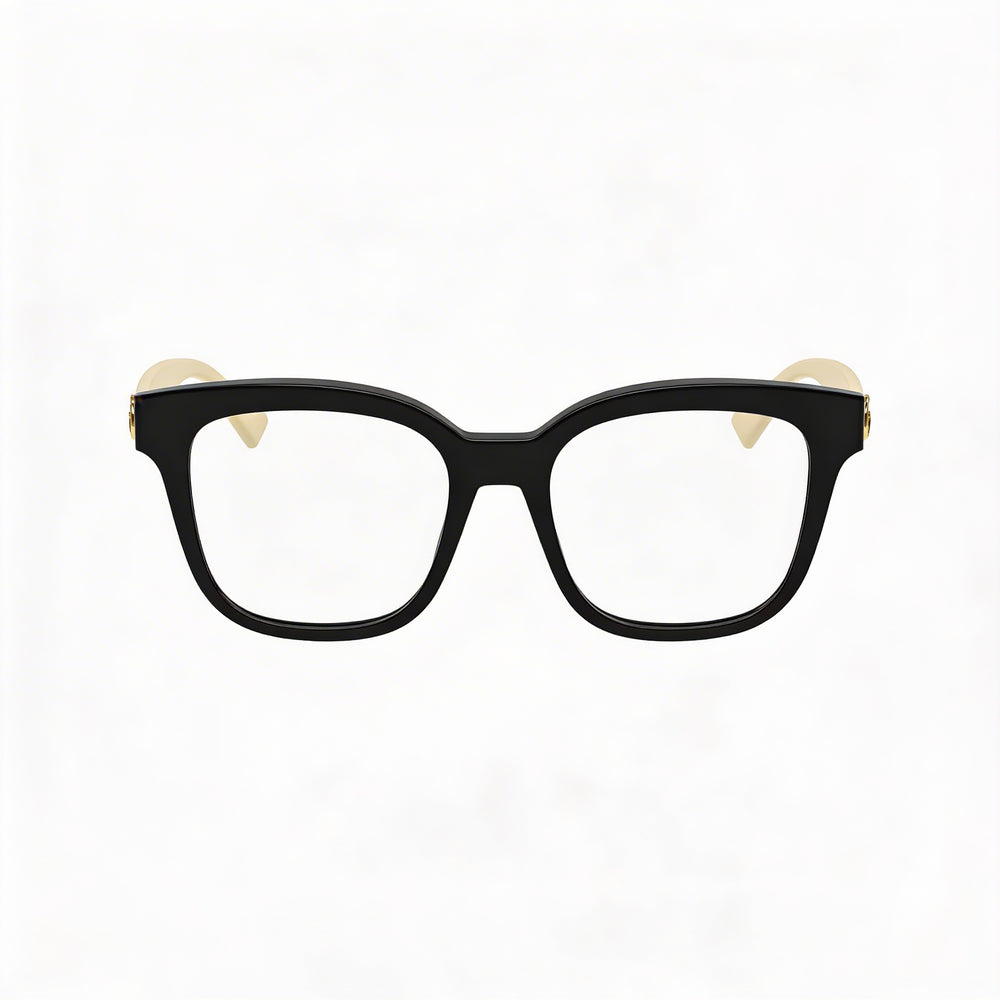 Gucci GG0958O Unisex Modern Square Full Rim Black Plastic Eyeglasses Lens 52mm Bridge 18mm Temple 145mm
