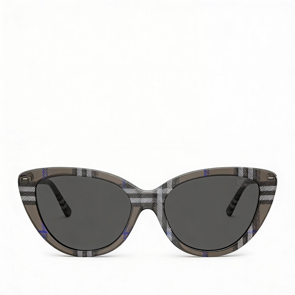 BURBERRY BE4457 Unisex Dark Grey Acetate Frame Cat Eye Non-Polarized Sunglasses 55mm