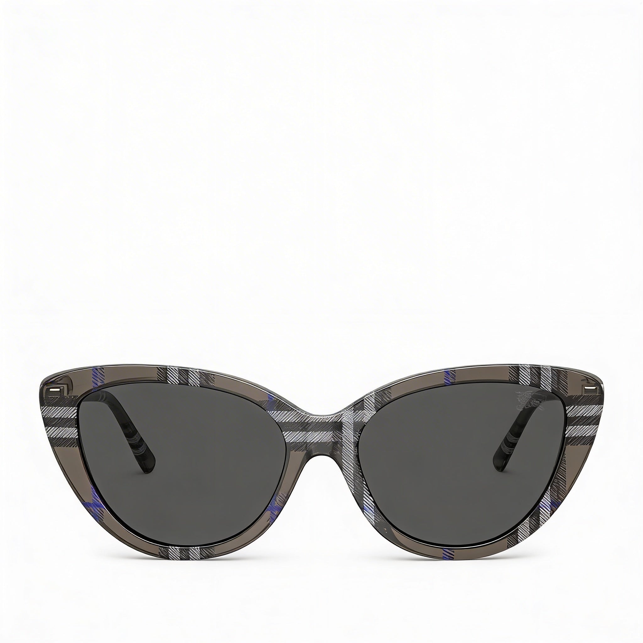 BURBERRY BE4457 Gafas de sol unisex con montura de acetato gris oscuro en forma de ojo de gato, no polarizadas, 55 mm, Photo 2