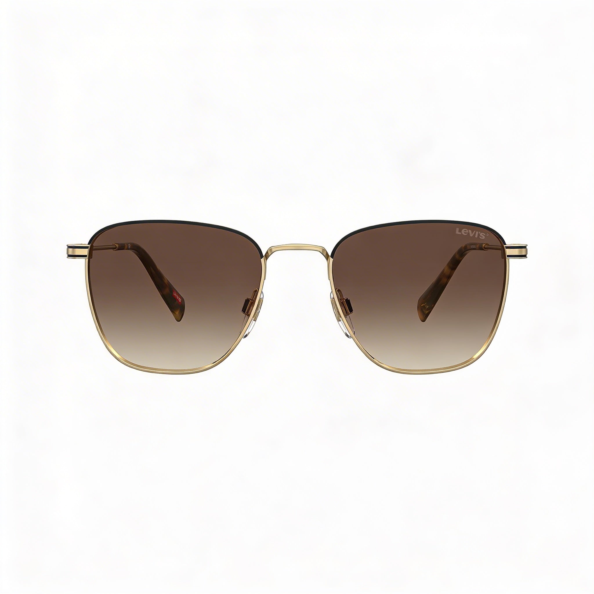 Gafas de sol unisex Levi's Lv 1016/S, montura de acero inoxidable dorada con degradado marrón, protección UV, 52 mm, Photo 1
