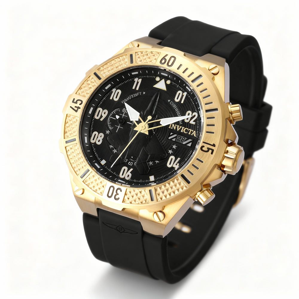 Reloj deportivo clásico Invicta para hombre con caja de acero inoxidable negro y diámetro de 50 mm.