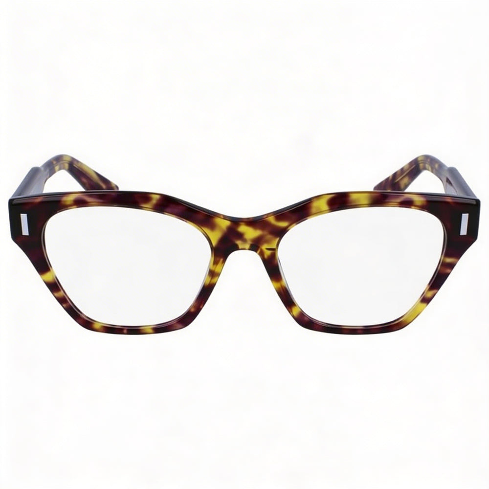 Gafas de sol unisex Calvin Klein CK23518 con montura de acero de aleación, color violeta Havana, 52 mm, con estuche protector