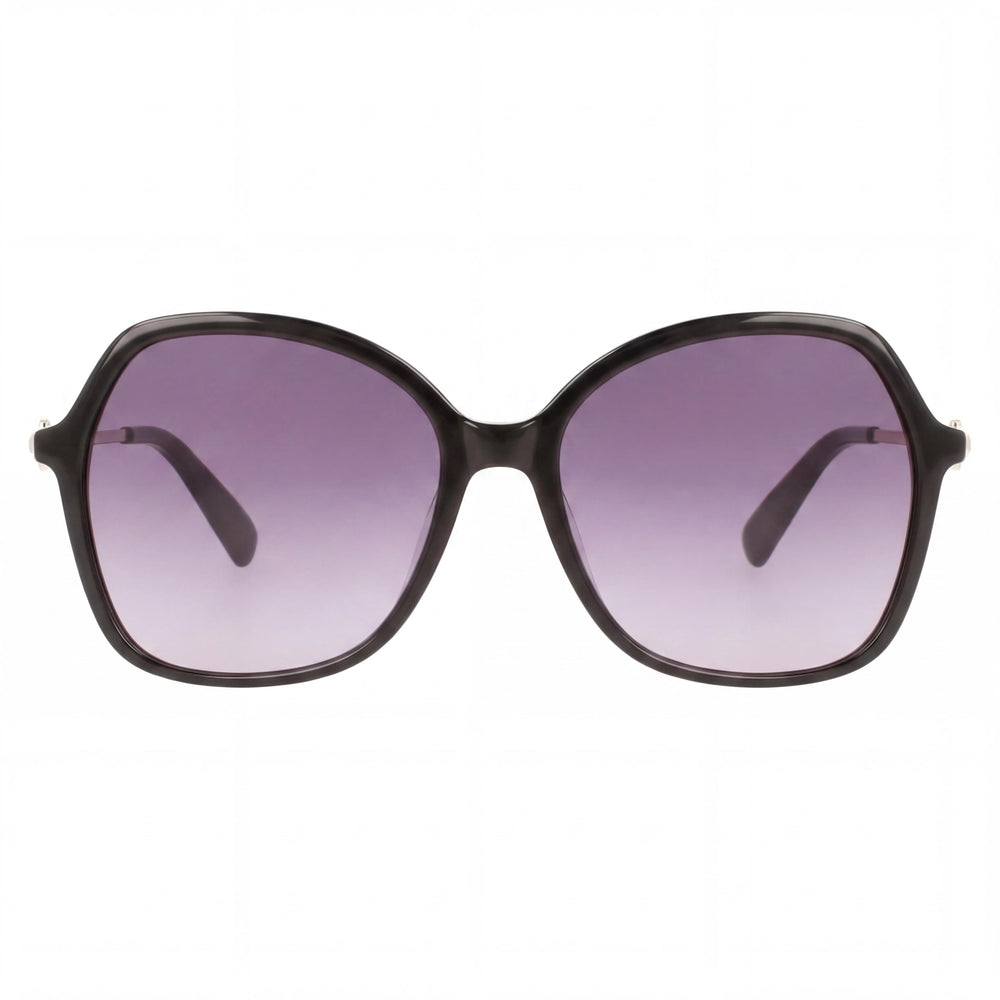 Longchamp LO705S Women's Casual Alluminium Black White Frame Black Lens UV Protected Sunglasses 57mm