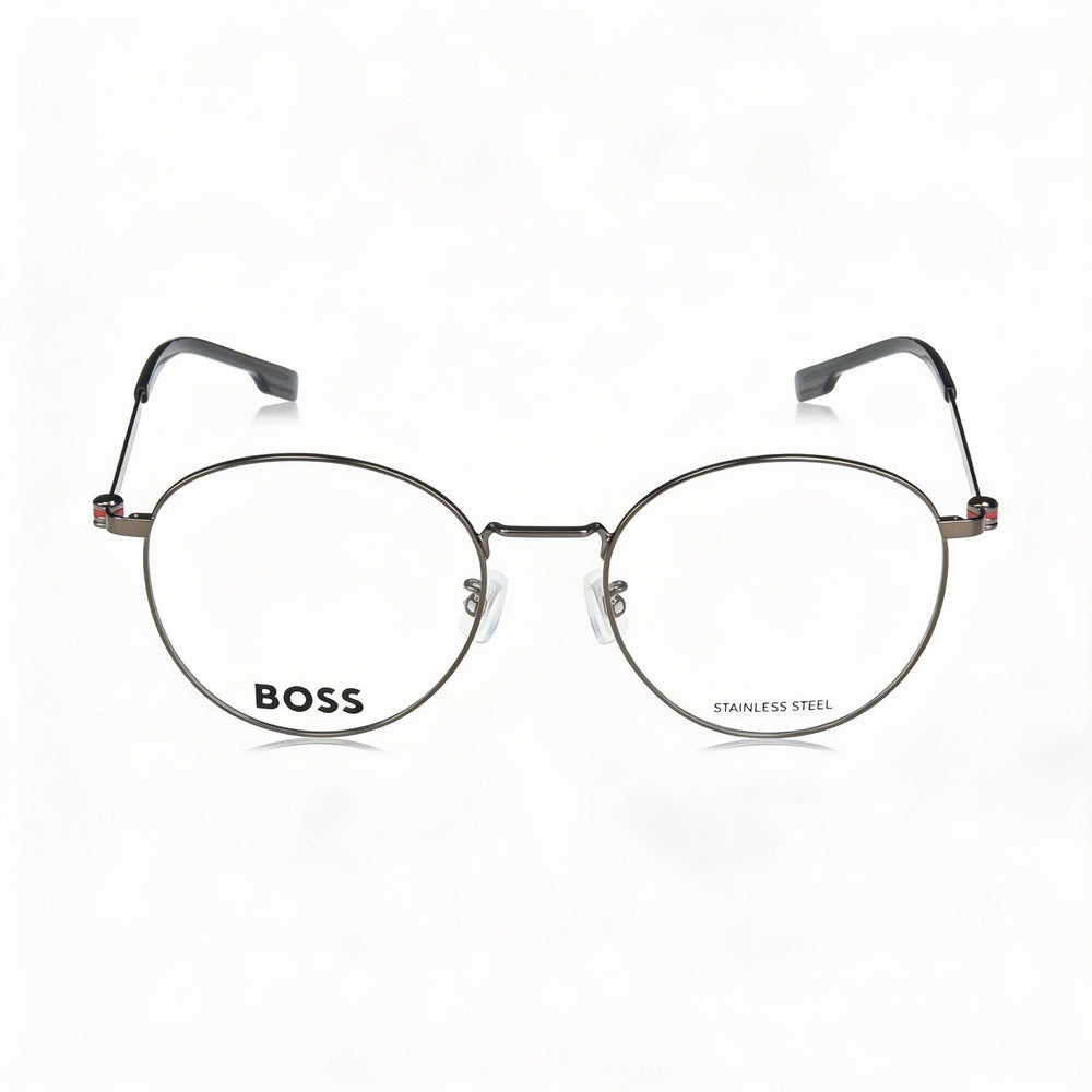 Hugo Boss Boss 1539/f Dark Ruth Round Eyeglasses for Men, Alloy Steel