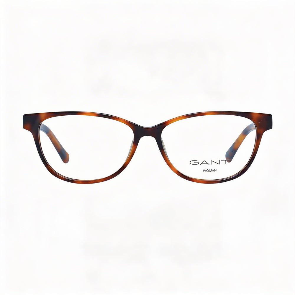 Gafas de plástico modernas Gant para mujer, montura Habana, lentes de policarbonato transparente, 55-14-140
