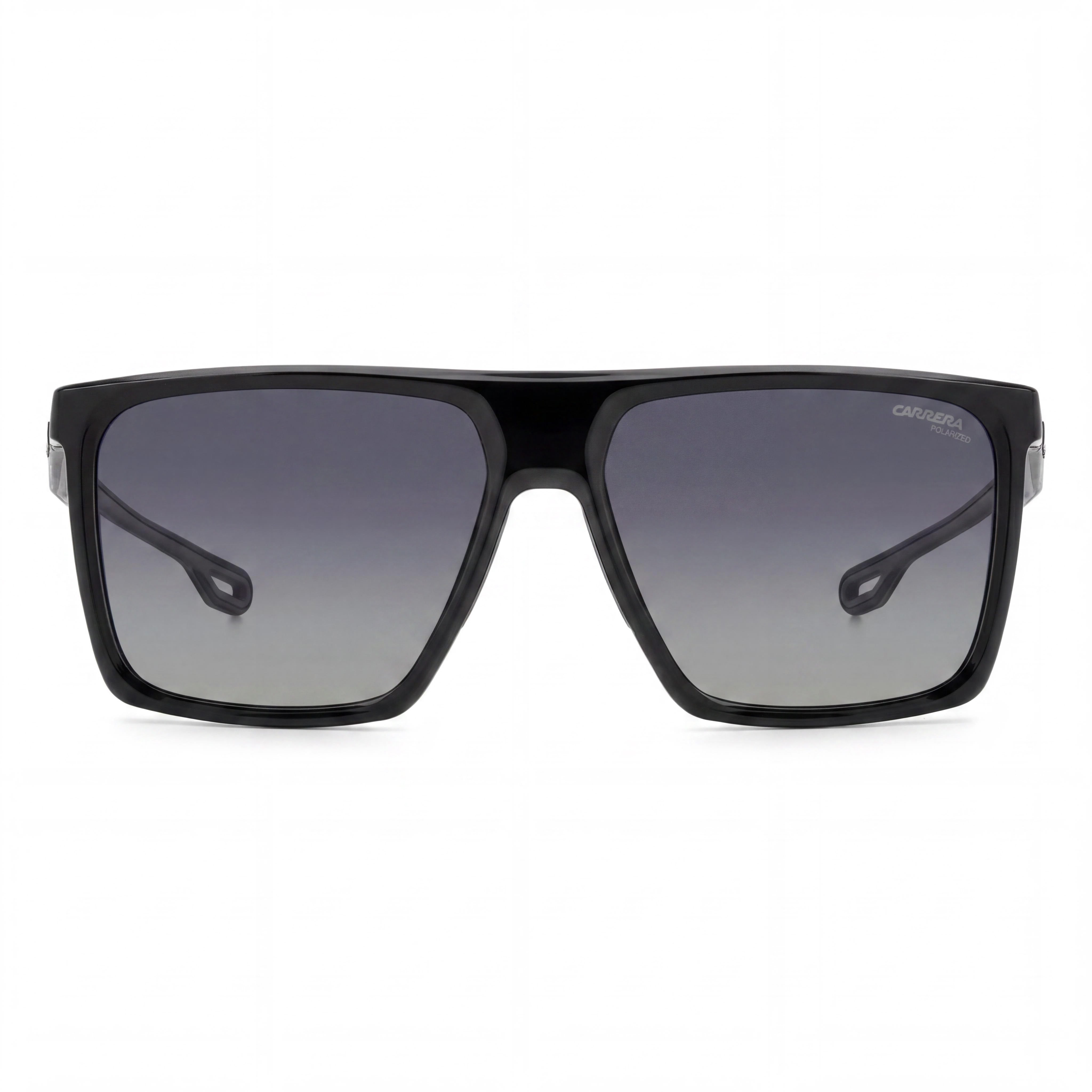Gafas de sol Carrera modernas para hombre con montura de poliamida ecológica gris y negra sombreada y lentes de policarbonato de 58 mm, Photo 2